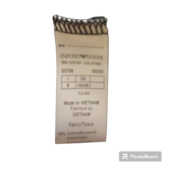 Emporio Armani women's small black 95% cotton 5% Elastane made in Vietnam - Picture 4 of 4